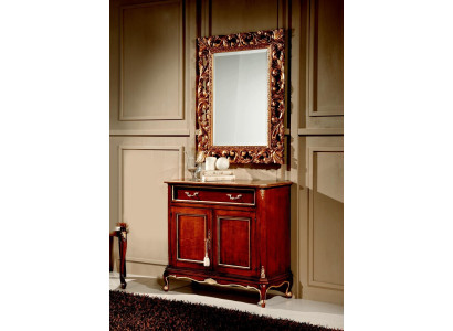 Design specchio a parete xxl con cornice in legno massello vero specchio di lusso.