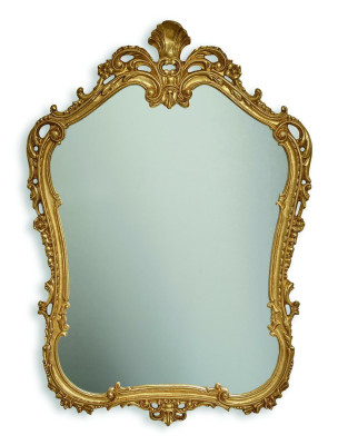 Specchio Specchio da parete Barocco Rococò Ingresso Soggiorno Bagno Legno Vetro Design SP7560