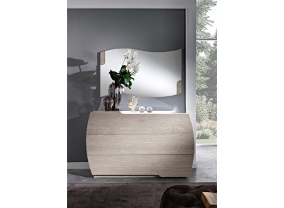 Comò con specchiera Comò in legno Gruppo camera da letto Moderno Set Nuovo