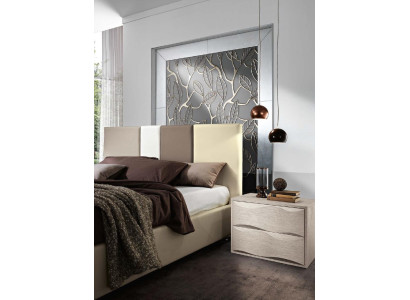 Letto Letto matrimoniale Strutture letto Cornice letto Letti Matrimoniale di lusso Design in legno e pelle