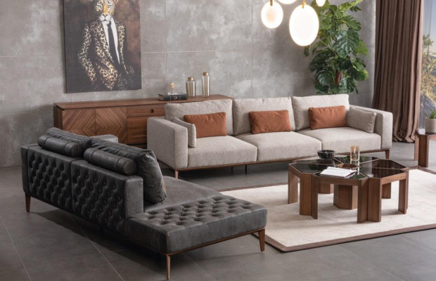 Set divani per soggiorno 4+3 Design moderno nuovo di lusso