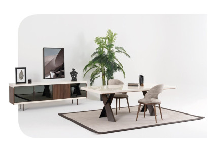 Sala da pranzo sedia legno tessuto lusso imbottita mobili stile moderno grigio