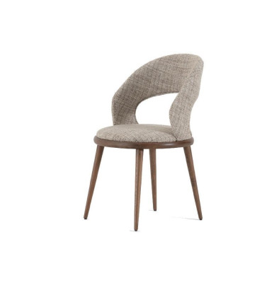 Sala da pranzo sedia legno tessuto lusso imbottita mobili stile moderno grigio
