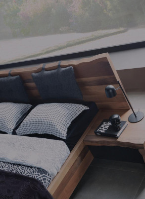 Camera da letto Letto 2x Comodino Armadio Abbinato Legno Moderno Set