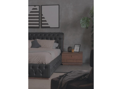 Letto Armadio 2 comodini Camera da letto di lusso Design imbottito nuovo