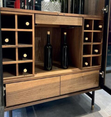 Vetrina vetro Bar mobile Casa armadi Parete scaffale legno Soggiorno