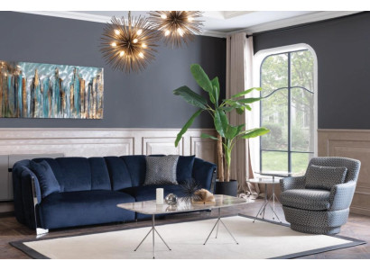 Set di divani 4+1 poltrona tavolino divano poltrona sedile lusso 3 pezzi nuovo