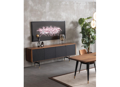 Soggiorno credenza marrone di lusso stile moderno in legno sideboard Loft 228cm