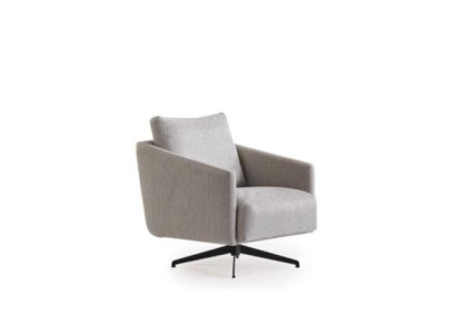 Poltrona Design Imbottita Divano Divani Tessuto Stile Moderno nuovo Grigio