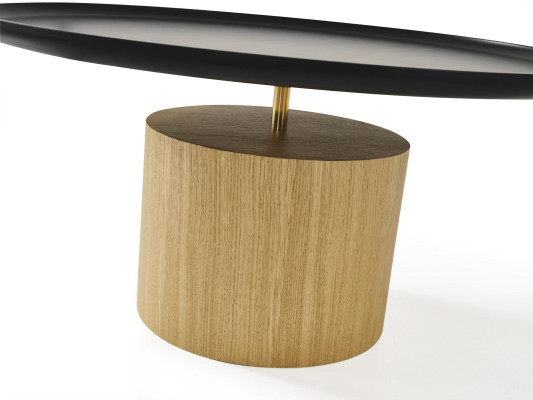 Tavolino design in legno di lusso Tavolino da salotto Tavoli rotondi nero Nuovo