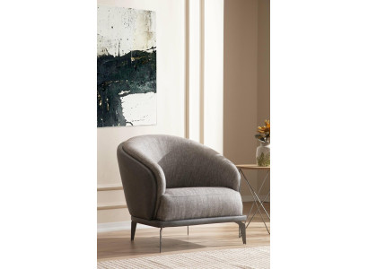 Poltrona monoposto di lusso 1 posto, seduta imbottita, design grigio, tessuto seduta nuovo.