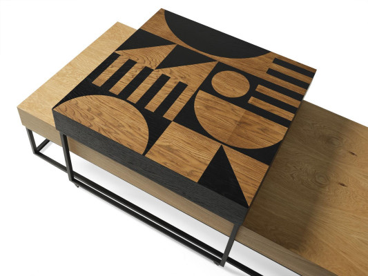 Tavolino marrone di lusso in legno design soggiorno tavolino da caffè mobili nuovi