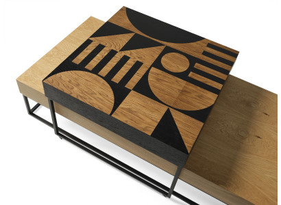 Tavolino marrone di lusso in legno design soggiorno tavolino da caffè mobili nuovi