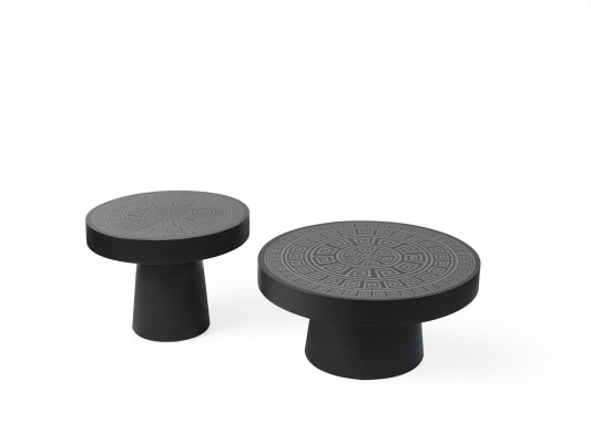 Tavolino da salotto Tavolino da caffè Tavolino d'appoggio Design Tondo Tavolo da soggiorno Mobili
