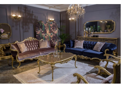 Set di divani di lusso 3+3+1+1 Tavolino da caffè Tavolino Sedia 6 pezzi.