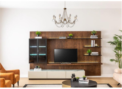 Mobile porta TV di lusso Scaffale Armadio Soggiorno Vetrina Pareti attrezzate in legno Design