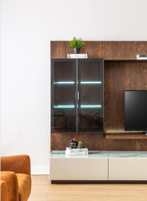 Mobile porta TV di lusso Scaffale Armadio Soggiorno Vetrina Pareti attrezzate in legno Design