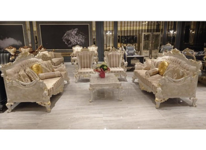 Beige Set divano componibile 5 pezzi. Tavolino divano set di divani Mobili