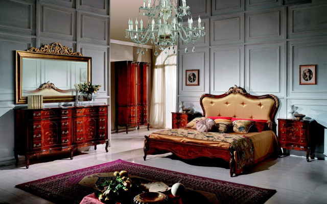 Set 3 pezzi camera da letto copriletto 2x comodini Mobili Barocchi italiani Nuovi