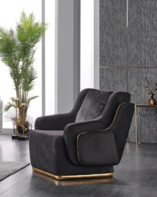 Divani di design, morbidi divani imbottiti, set di divani imbottiti 3+1 posti, 2 pezzi.