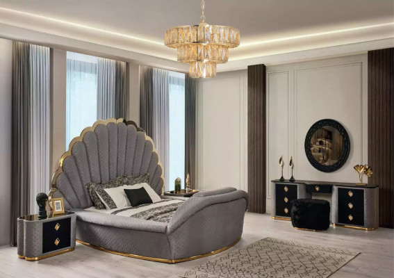 Set di tavolino da trucco con console, specchio, mobili da camera da letto, design, set sgabello, nuovo.