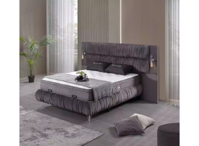 Letti letto matrimoniale Hotel Cornice letto matrimoniale in legno Mobili letto Imbottito di lusso