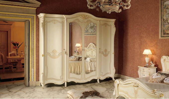 Camera da letto mobili italiani armadio in legno guardaroba armadio legno massiccio