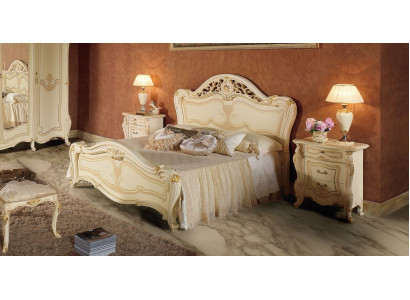 Letto in legno, set da camera da letto, mobili moderni di lusso, nuovi letti, 2 comodini, 3 pezzi.