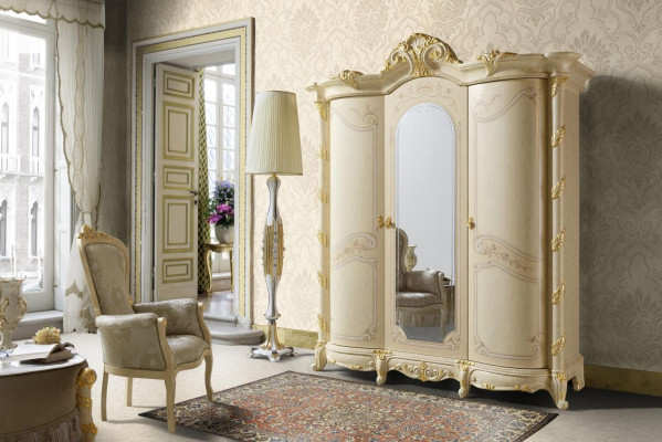 Guardaroba classico in legno massiccio mensole camera da letto armadio armadio