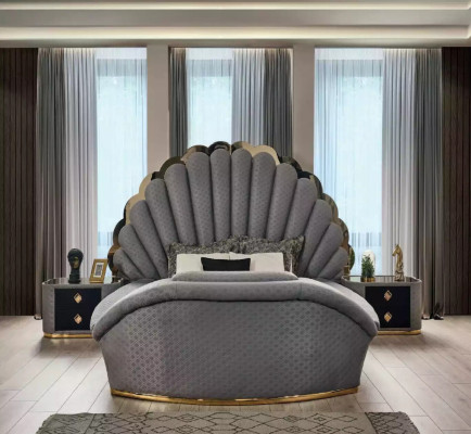 Design letto di lusso Mobili Letto matrimoniale Camera da letto Reale 200x200 cm