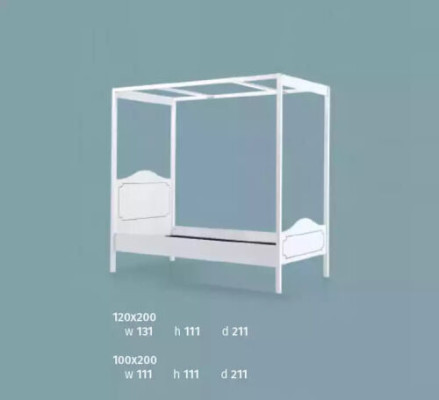 Stanze per bambini Camera da letto Camera da letto per ragazzi Camera completa Letto a baldacchino Bianco