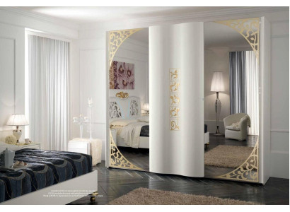 Armadio camera da letto in legno Stile armadio in legno moderno Specchio XXL