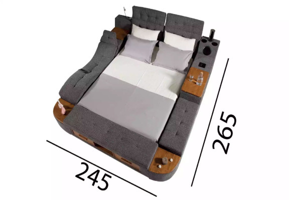 Letto multifunzione Letti matrimoniali Letto moderno Struttura letto Letti 200x200cm Hotel Nuovo