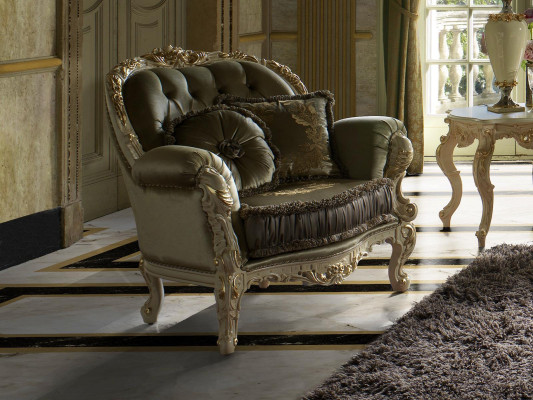 Divano a due posti 2 sedute Design Divani imbottiti Nuovo tessuto Relax Classico