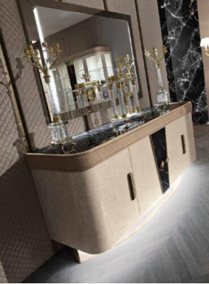 Comò con specchio in legno, mobili comò armadio camera da letto lusso credenza nuova