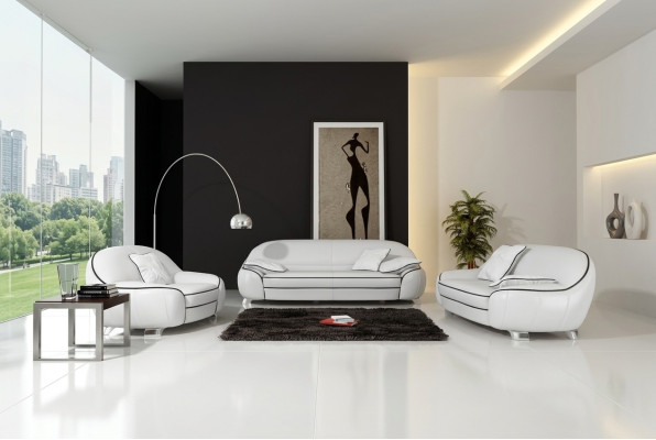 Divano in pelle Divano Angolare 3+2+1 posti Arredamento Moderno Design Moderno Divano F3013