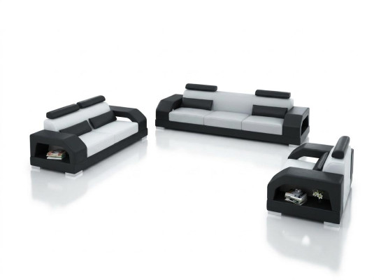 Divano in pelle Divano angolare Composizione 3+2+1 posti Set di divani Design Moderno Divano G8001D