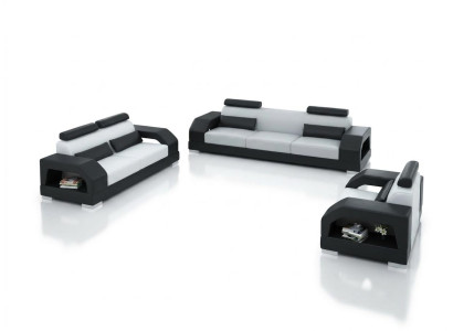 Divano in pelle Divano angolare Composizione 3+2+1 posti Set di divani Design Moderno Divano G8001D
