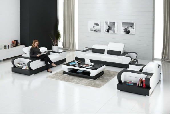 Divano in pelle Living Lounge 3+2+1 posto Divano Set Design Moderno Divano G8002D