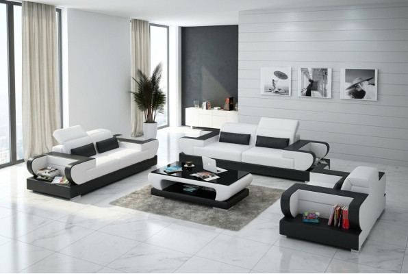 Divano in pelle Living Lounge 3+2+1 posto Divano Set Design Moderno Divano G8002D