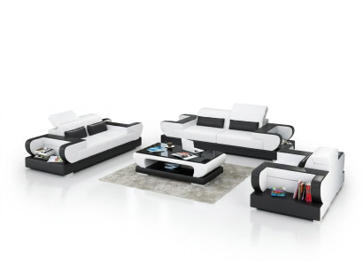 Divano in pelle Living Lounge 3+2+1 posto Divano Set Design Moderno Divano G8002D