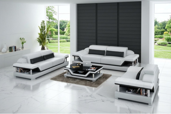 Divano in pelle Divano Angolare Set 3+2+1 Posti Divano di Design Sofà Set