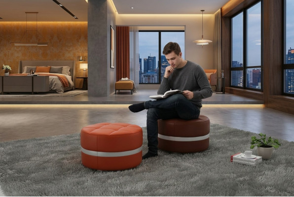 Design Pouf Poggiapiedi Pouf Pouf Poltrona Imbottita Pufa FT003