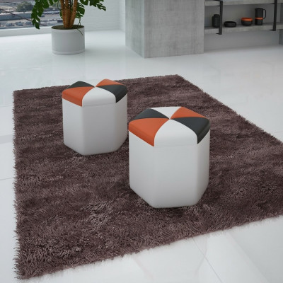 Design pouf poggiapiedi pouf otomana seduta chaise imbottito FT004