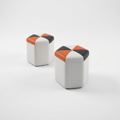 Design pouf poggiapiedi pouf otomana seduta chaise imbottito FT004
