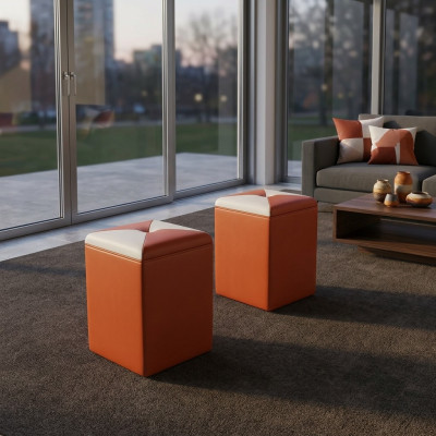 Design Pouf Poggiapiedi Pouf Ottomana Sedia Chaise Imbottita FT006