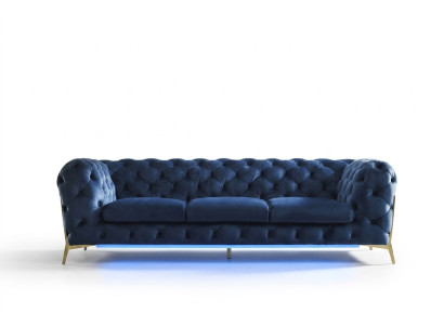 Chesterfield sedile in tessuto 2 posti divano soggiorno imbottito.