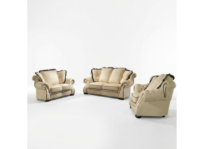 Classico divano in pelle, divano, set di divani, divani, divanetti, set di divani, imbottitura 3+2