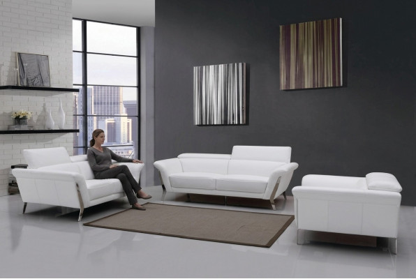 Sofà in pelle Set di divani 3+2 (senza poltrone) Sofà Sedili Imbottiti Set 1547