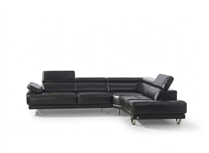Divano ad angolo multifunzionale divano multimediale TV divano in pelle a LED 291 x 222 cm Nuovo in forma di L
